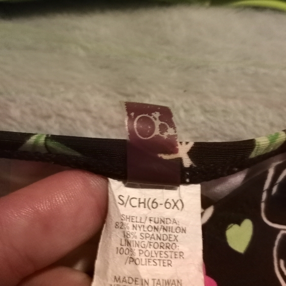 OP BIKINI CHERRY PRINT SIZE 6/6X SWIMSUIT - Picture 2 of 2